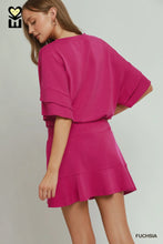 Load image into Gallery viewer, Luxeknit Ruffle Sleeve Top & Skort Set