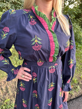 Load image into Gallery viewer, Boho Floral Embroidered Midi Dress