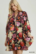 Load image into Gallery viewer, Floral Smocked Yoke Button Front Mini Dress