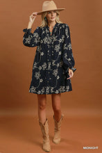 Load image into Gallery viewer, Floral Print Ruffle Button-Front Dress