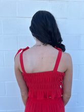Load image into Gallery viewer, Soft Linen Smocked Tie Straps Tank