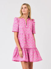 Load image into Gallery viewer, Fuchsia Deco Lilies Adelyn Dress