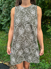 Load image into Gallery viewer, Sleeveless Embroidery Suede Mini Dress