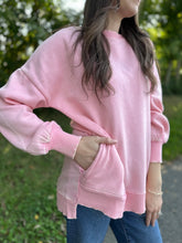 Load image into Gallery viewer, Acid Wash Hi-Low Hem Pullover