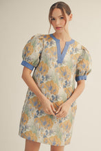 Load image into Gallery viewer, Floral Jacquard Shift Dress