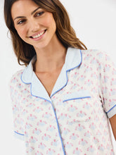 Load image into Gallery viewer, Charlotte Belle Blooms White Pajama Shorts Set