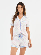 Load image into Gallery viewer, Charlotte Belle Blooms White Pajama Shorts Set