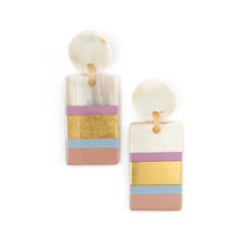 Load image into Gallery viewer, Rose Layered Cabana Earrings