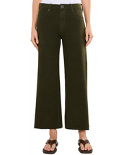 Load image into Gallery viewer, KUT Meg High Rise Wide Leg Raw Hem - Tuscan Olive