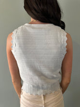 Load image into Gallery viewer, Pointelle Knit Button Up Vest