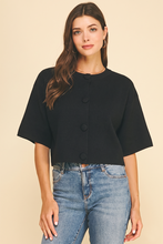 Load image into Gallery viewer, Button Down Crop Knit Sweater