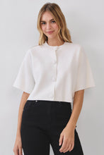 Load image into Gallery viewer, Button Down Crop Knit Sweater