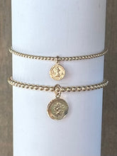 Load image into Gallery viewer, Classic Bead Protection Disc Bracelet - Gold