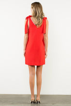 Load image into Gallery viewer, Tie Strap Scallop Trim Dress