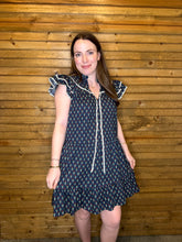 Load image into Gallery viewer, Navy Floral Print Dress