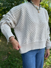 Load image into Gallery viewer, Textured Raw Hem Sweater