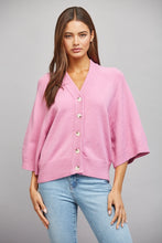 Load image into Gallery viewer, Button Down 3/4 Sleeve Cardigan