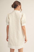 Load image into Gallery viewer, Cream Floral Jacquard Lovely Shift Dress