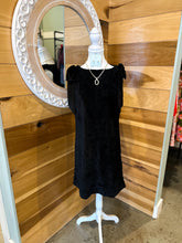 Load image into Gallery viewer, Black Velvet Tie Strap Dress