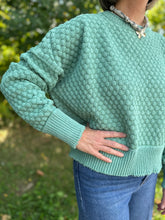 Load image into Gallery viewer, Textured Raw Hem Sweater