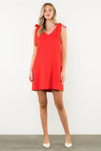 Load image into Gallery viewer, Tie Strap Scallop Trim Dress