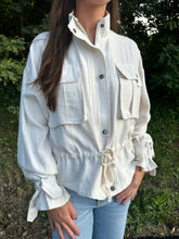 Load image into Gallery viewer, Stand Collar Drawstring Utility Jacket
