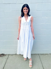 Load image into Gallery viewer, White Sleeveless Striped Dress