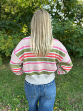 Load image into Gallery viewer, Colorful Striped Knit Sweater