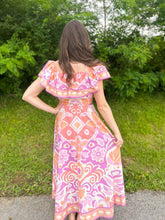 Load image into Gallery viewer, Off the Shoulder Woven Midi Dress