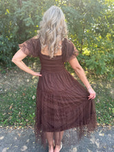 Load image into Gallery viewer, Polka Dot Smocked Tiered Midi Dress