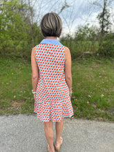 Load image into Gallery viewer, Retro Chevron Pattern Sleeveless Dress