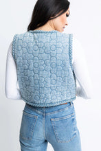 Load image into Gallery viewer, Denim Floral Vest