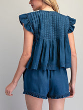 Load image into Gallery viewer, Pintuck Pleated Peplum Top