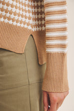Load image into Gallery viewer, Relaxed Fit Textured Strip Mix Sweater