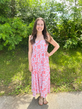 Load image into Gallery viewer, Coral Floral Heather Dress