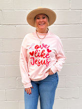 Load image into Gallery viewer, Love Like Jesus Valentines Day Mock Neck