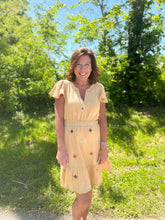 Load image into Gallery viewer, Custard Embroidery Gauze Dress
