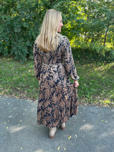 Load image into Gallery viewer, Mesh Velvet Smocked Top Midi Dress