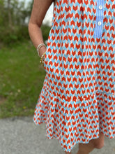 Load image into Gallery viewer, Retro Chevron Pattern Sleeveless Dress