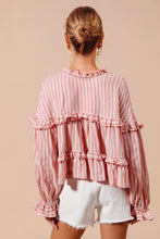 Load image into Gallery viewer, Stripe Reversible Flowy Boho Top