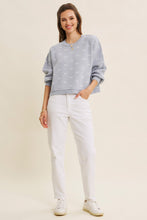 Load image into Gallery viewer, Bow Jacquard Balloon Sleeve Sweater