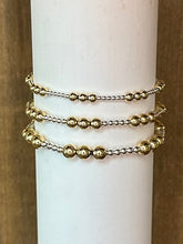Load image into Gallery viewer, Classic Joy Pattern Bead Bracelet - Mixed Metal
