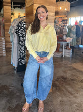 Load image into Gallery viewer, Washed Collared Long Sleeve Knit Top