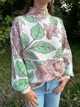 Load image into Gallery viewer, Floral Pattern Mock Neck Sweater