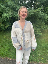 Load image into Gallery viewer, Balloon Sleeve V Neck Cardigan