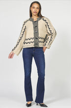 Load image into Gallery viewer, Luanna Black Cream Sweater Cardigan