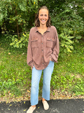 Load image into Gallery viewer, Mineral Wash Waffle Knit Button Up Shacket