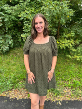 Load image into Gallery viewer, Polka Dot Smocked Corduroy Mini Dress