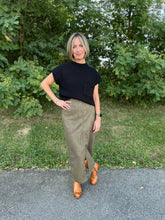 Load image into Gallery viewer, Suede Long Skirt