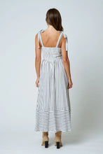Load image into Gallery viewer, Stripe Smocked Tie Strap Maxi Dress